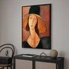 Artgeist Paveikslas - Amedeo Modigliani – Portrait of Jeanne Hebuterne in a Large Hat