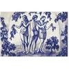 Artgeist Paveikslas - Ancient vineyard - three women in a portal painted with mėlynas ink