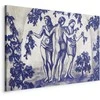 Artgeist Paveikslas - Ancient vineyard - three women in a portal painted with mėlynas ink