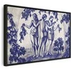 Artgeist Paveikslas - Ancient vineyard - three women in a portal painted with mėlynas ink
