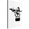 Artgeist Paveikslas - Banksy Mona Lisa with Rocket Launcher (1 Part) Vertical