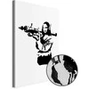 Artgeist Paveikslas - Banksy Mona Lisa with Rocket Launcher (1 Part) Vertical