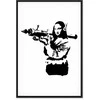 Artgeist Paveikslas - Banksy Mona Lisa with Rocket Launcher (1 Part) Vertical