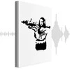 Artgeist Paveikslas - Banksy Mona Lisa with Rocket Launcher (1 Part) Vertical