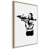 Artgeist Paveikslas - Banksy Mona Lisa with Rocket Launcher (1 Part) Vertical