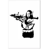 Artgeist Paveikslas - Banksy Mona Lisa with Rocket Launcher (1 Part) Vertical