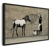 Artgeist Paveikslas - Banksy: Washing Zebra on Concrete (1 Part) Wide