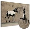 Artgeist Paveikslas - Banksy: Washing Zebra on Concrete (1 Part) Wide