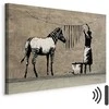 Artgeist Paveikslas - Banksy: Washing Zebra on Concrete (1 Part) Wide