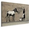 Artgeist Paveikslas - Banksy: Washing Zebra on Concrete (1 Part) Wide