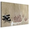 Artgeist Paveikslas - Banksy's Plane (1-part) - Raudona Graffiti Text on Mural Background