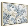 Artgeist Paveikslas - Baroque Ornaments in Light Kreminis-Mėlyna Hues