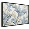 Artgeist Paveikslas - Baroque Ornaments in Light Kreminis-Mėlyna Hues