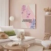 Artgeist Paveikslas - Beauty in the Eyes - Inspirational Quote with Rožinė Bust and Flowers