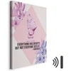 Artgeist Paveikslas - Beauty in the Eyes - Inspirational Quote with Rožinė Bust and Flowers