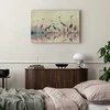 Artgeist Paveikslas - Birds by the lake - herons painted in watercolour in delicate pilkas and pink colours