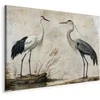 Artgeist Paveikslas - Birds from an old engraving - vintage-style illustration depicting a heron and a crane