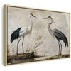 Artgeist Paveikslas - Birds from an old engraving - vintage-style illustration depicting a heron and a crane