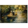 Artgeist Paveikslas - Boat crossing - painting of two women sailing a boat on a river