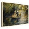 Artgeist Paveikslas - Boat crossing - painting of two women sailing a boat on a river