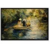 Artgeist Paveikslas - Boat crossing - painting of two women sailing a boat on a river
