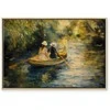 Artgeist Paveikslas - Boat crossing - painting of two women sailing a boat on a river