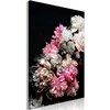 Artgeist Paveikslas - Peony Charm (1-part) - Colorful Bouquet on Juodas Background