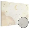 Artgeist Paveikslas - Bright Night - Moon Accompanied by Many Stars on a Light Background
