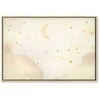 Artgeist Paveikslas - Bright Night - Moon Accompanied by Many Stars on a Light Background