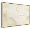 Artgeist Paveikslas - Bright Night - Moon Accompanied by Many Stars on a Light Background
