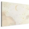 Artgeist Paveikslas - Bright Night - Moon Accompanied by Many Stars on a Light Background