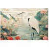 Artgeist Paveikslas - By an Asian pond - an illustration in the style of a Japanese engraving, depicting a heron
