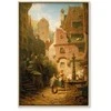 Artgeist Paveikslas - Carl Spitzweg – Well-Wisher Presenting Flowers