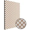 Artgeist Paveikslas - Checkerboard Pattern - Brown-Baltas Grid with a Subtle Noise