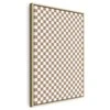 Artgeist Paveikslas - Checkerboard Pattern - Brown-Baltas Grid with a Subtle Noise