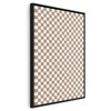 Artgeist Paveikslas - Checkerboard Pattern - Brown-Baltas Grid with a Subtle Noise