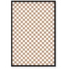 Artgeist Paveikslas - Checkerboard Pattern - Brown-Baltas Grid with a Subtle Noise