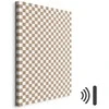 Artgeist Paveikslas - Checkerboard Pattern - Brown-Baltas Grid with a Subtle Noise