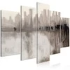 Artgeist Paveikslas - City in the Rain (5 Parts) Wide