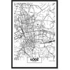 Artgeist Paveikslas - City Plan: Lodz (1 Part) Vertical
