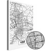Artgeist Paveikslas - City Plan: Lodz (1 Part) Vertical