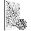 Artgeist Paveikslas - City Plan: Warszawa (1 Part) Vertical