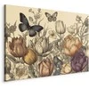 Artgeist Paveikslas - Colourful tulips on a cream background