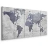 Artgeist Paveikslas - Concrete World Map (5 Parts) Narrow