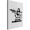 Artgeist Paveikslas - Contrast Duel (1-part) - Banksy on Mural with Mona Lisa