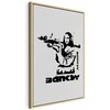Artgeist Paveikslas - Contrast Duel (1-part) - Banksy on Mural with Mona Lisa