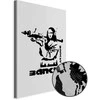 Artgeist Paveikslas - Contrast Duel (1-part) - Banksy on Mural with Mona Lisa