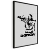 Artgeist Paveikslas - Contrast Duel (1-part) - Banksy on Mural with Mona Lisa