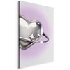 Artgeist Paveikslas - Cosmic Heart - Sidabrinis Heart with a Ring on a Violetinė Background