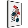 Artgeist Paveikslas - Cycling Race. Competitors on a Light Background - Illustration